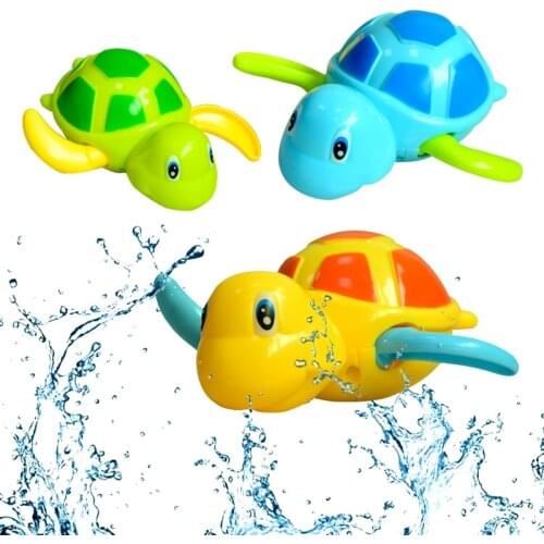Baby Classic Bath Toys Swimming Tortoise Kids Chain Clockwork Turtle Water Toys for Children