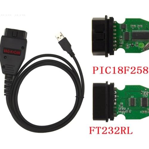Vag K+can Commander 1.4 Obd2 Obdii Diagnostic Scanner With Ft232rl Pic18f258 Chip Com Cable For Vw For Skoda For Seat