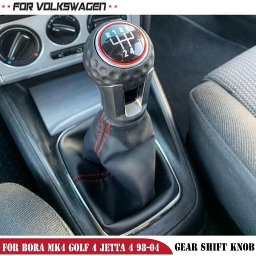 For Volkswagen Mk4 Jetta/Bora 1999-2004 Manual 12mm 5 Speed Car Gear Shift Knob Lever Shifter Gaitor Boot Cover