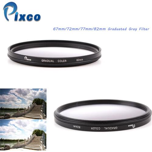 Pixco 67mm / 72mm / 77mm / 82mm Graduated Gray Filter Color Effect Lens Filters