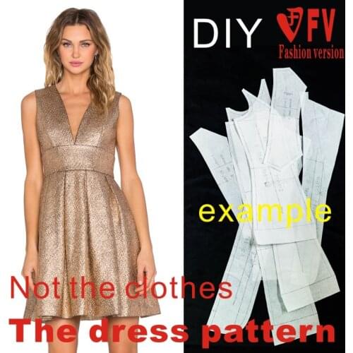 Clothing DIY The dress Dresses Sewing Pattern cutting drawing Dress Sewing Template BLQ-257