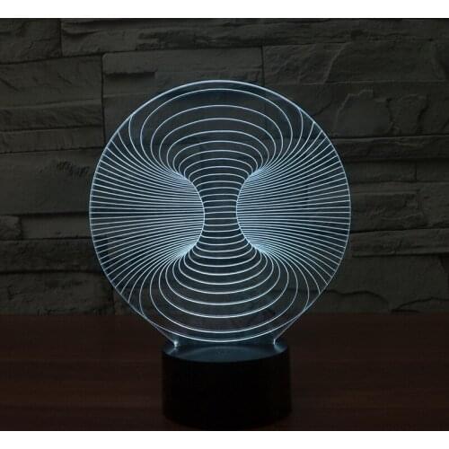 Creative Gift Novelty Unique Usb Led Night Light Abstract Modeling 3d Stereo Table Lamp 7 color change 3D Desk Lamp