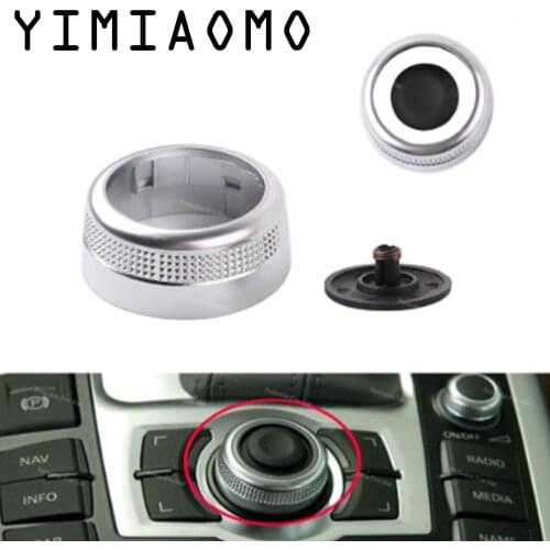 4F0 919 069 A Multimedia Navigation Chrome Menu MMI Control Adjust Knob Switch Cap Cover For Audi A6 S6 A8 S8 Q7 RS6 4F0919069