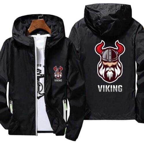 Vikings print Jacket Men Women Waterproof Sun Protection Clothing Fishing Quick Dry Skin Windbreaker