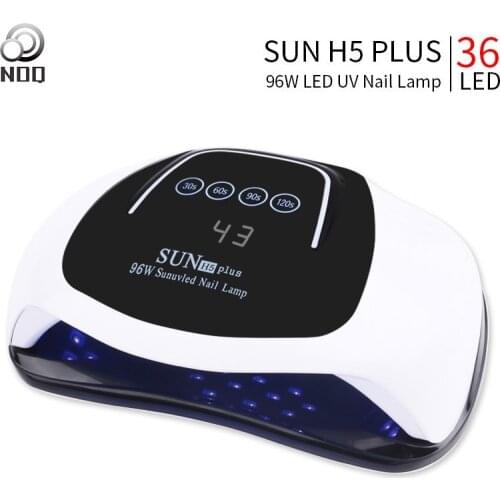 NOQ Sun H5 Plus LED Lamp 96W For Nails Dryer 36leds UV Nail Lamp Two Hands High Power Manicure Machine Nail Tools