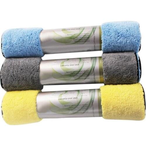 80% 2021 Hot Sell 3Pcs 30x40cm Microfiber Car Auto Care Wash Drying Polish Towel Cleaning Cloth
