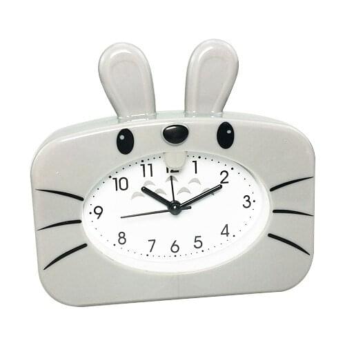 Little White Rabbit Alarm Clock Child Alarm Clock Bedroom Deco plastic Kawaii Sleeper Alarm Clock Child Student Desk Decoration
