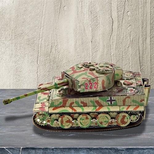 Piececool 3D Metal Puzzle TIGER I tank model KITS Gift jigsaw Toys For Children