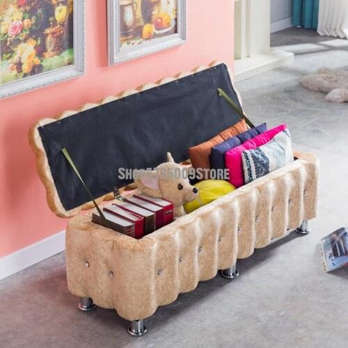 Fashion Door Shoes Changing Stool Creative Storage Stool Storage Box Can Sit In The Clothing Store Sofa Stool Rectangular Storag