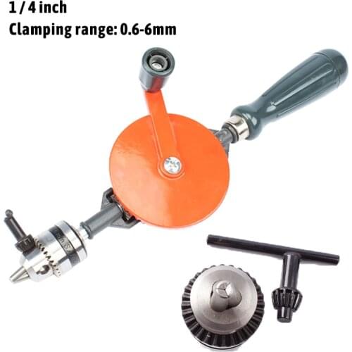 Hand Drill Manual Crank Drill Acrylic Woodworking Drilling Tool 1/4 Inch 3/8 Inch Precision Chuck For Wood Plastic Aluminum