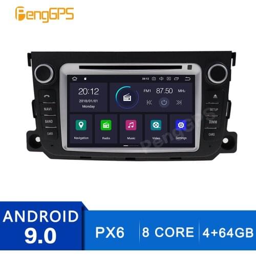 4+64G 2 Din Stereo Android 9.0 for Mercedes-benz Smart 2010-2014 GPS Navigation DVD Player Radio Multimedia 4K Headunit