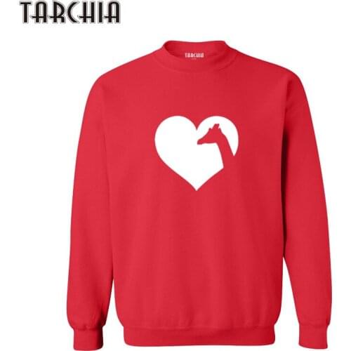 TARCHIA Free Shipping Autumn Men Cotton Hoodie Sweatshirts Love Giraffe Logo Hoodies Casual Pullover Tops Plus Size Women Wear