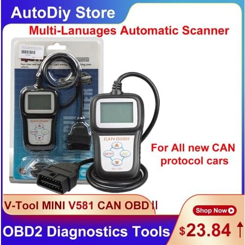 V-Tool MINI V581 OBD2 Scanner Diagnostic Tools Scanner Supports All Obd2 Protocols Fault Code Reader Scan Tools Car Repair Tools