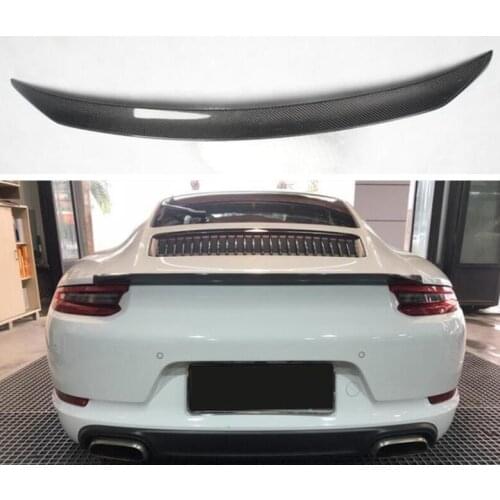 High Quality REAL CARBON FIBER REAR WING TRUNK LIP SPOILER FOR FORD Porsche 911 991 Carrera 2016 2017 2018 2019 2020