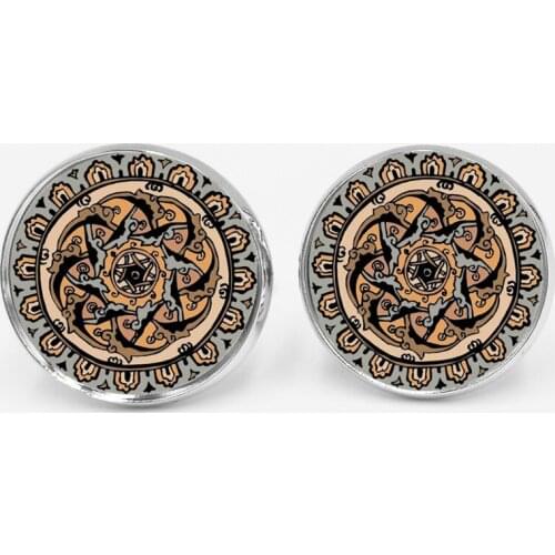 Handmade Mystery Dance Performer Mens Cufflinks Mens Shirt Cuffs High Quality Silver Glass Cufflinks Husband Gift