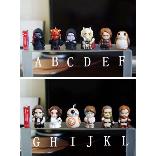 Star Wars Han Solo BB-8 Luke Skywalker Darth Vader Obi-Wan Kenobi Anime Figure Action Figures Model Favorites Collect Ornaments