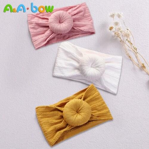 1pcs Cable Knit Dot Baby Girl Headband Elastic Nylon Headwrap for Toddler Girls Baby Headwear Turban Baby Hair Accessories Gifts