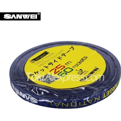 1cm*25M SANWEI Table Tennis Racket Edge Tape Side Protector Original TARGET National Ping Pong Bat Protective Tape Accessories