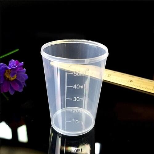 10pcs Transparent Graduated Liquid Measuring Cup Medicine Laboratory Containers