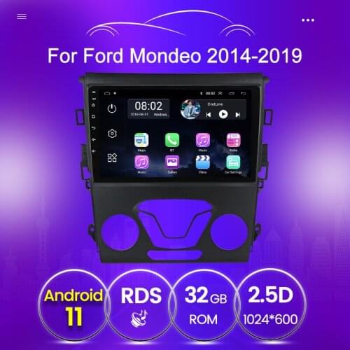 2GB+32GB RDS For Ford Mondeo 5 2014 2015 2016 2017 2018 2019 quad core Car radio multimedia video player Android 11 GPS WIFI