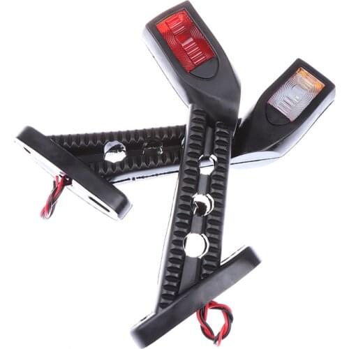 2xLED Side Outline Stalk Marker Lights Lamp For Trailer Truck Carvan Lamp 12-24V