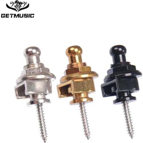 4 Pcs Silver Schaller Style Strap Locks For Guitar Bass Straplocks