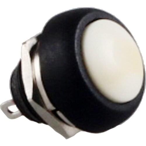 5 PCS White 12mm Waterproof momentary Push button Switch Mini Round Switch NEW
