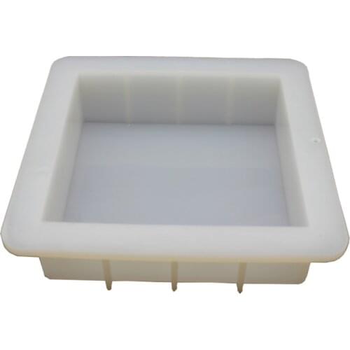 6 inch Square Cube Silicone Slab Mold for Soap Making Capacity 1100ml H58C
