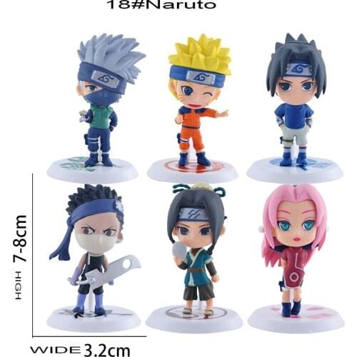 6pcs/lot 7cm Japan Anime SurroundingHand Doll Car Decoration Gift Doll Doll Toy Action Toy Figutres PVC Toys Model Figurine