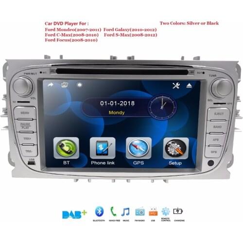For FORD Mondeo S-MAX C-MAX Galaxy FOCUS 7" touch screen Car DVD GPS Radio with navigation 2 DIN Audio STEREO DVD PLAYER BT USB