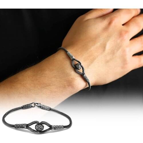 Tesbihane Handwork Elegant Design 1000 Sterling Silver Kazaz Bracelet