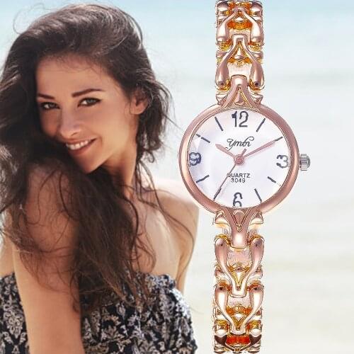 New Style Top Brand Fashion Silver Gold Band Creative Wristwatch Women Quartz Watches Gift Relogio Feminino Clock Digital Luxury