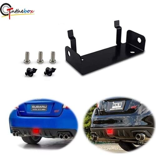 Gtinthebox (1) OEM Spec Black Metal Mounting Bracket Fix Holder with Bolts and Fastener Clips For 2011-up Subaru Impreza WRX