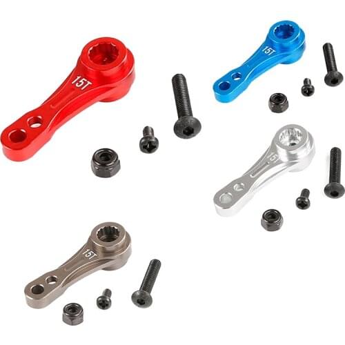 CNC Metal 15/17T Double-Sided Tooth Servo Arm for LOSI 5IVE-T ROVAN LT ROVAN ROFUN KM HPI BAJA 5B 5T 5SC