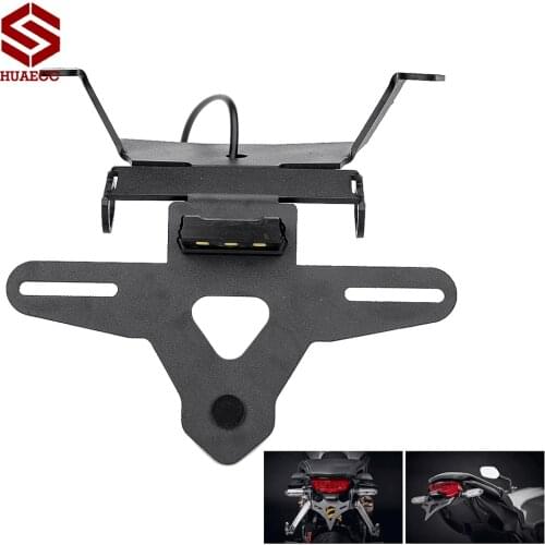 Motorcycle License Plate Holder with LED Light Number Plate Mount Bracket for Honda CBR650R CBR650R ABS CB650R ABS 19-20 CB650R