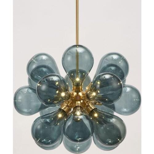 Design model room postmodern living room bedroom chandelier childrens room daughter princess room blue pink ball chandelier