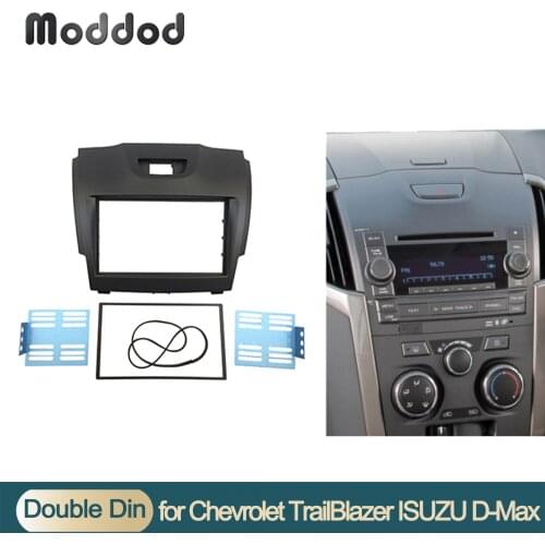 Double Din Fascia for Chevrolet TrailBlazer Isuzu D-Max Holden Colorado Radio DVD Stereo Panel Dash Mount Install Trim Kit Frame