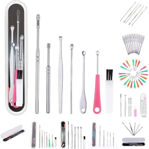 Stainless Steel Earpick Wax Remover Curette Ear Pick Cleaner Ear Wax Pickers Ear Cleaner Spoon Care Ear Clean Tool