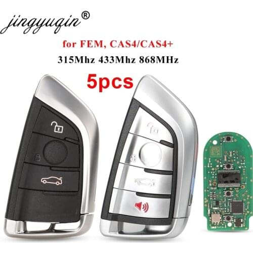 Jingyuqin 5pcs 315/433/868MHZ 7953 4B Modified Smart Remote Key Fob for BMW F CAS4 2 3 4 5 6 7 Series X5 X6 CAS4+ FEM 2011-2017