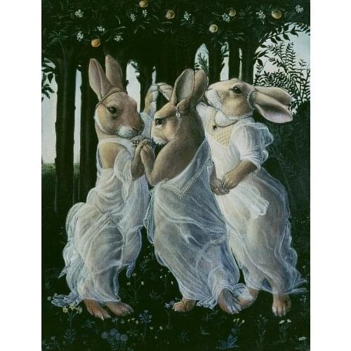 JMINE Div 5D Rabbit Bunny lady Full Diamond Painting cross stitch kits art High Quality Animal 3D paint by diamonds
