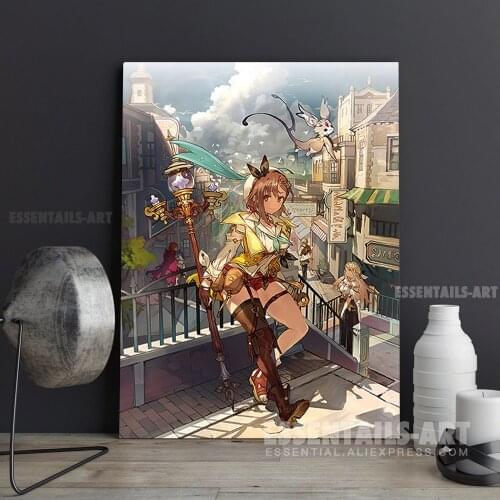 Atelier Ryza 2 art Poster Canvas Wall Art Painting home Decor Bedroom Study studio print Living kid Room Home Decoration Prints