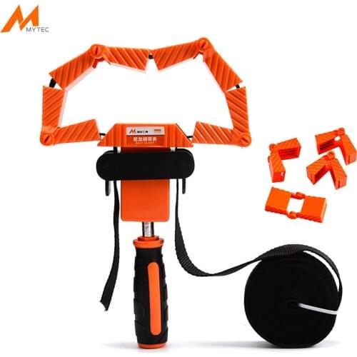 Band Clamp with Extra 4pcs Corner Jaws Woodworking Frame Clamp Strap Holder Irregular Shapes Angle Strap Belt Clamps