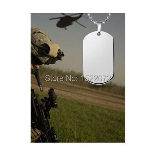 Hot sales blank Dog Tag Men Stainless Steel Necklace custom dogtags pet tag engraved pet tags FH890203