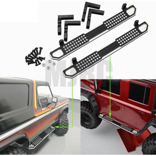 2PCS TRX4 Metal Rock Sliders Pedal for 1/10 RC Crawler Traxxas TRX-4 Upgrade Parts