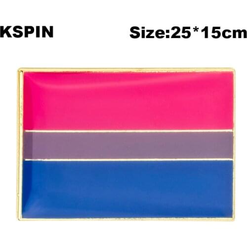 Bisexual pride Badge Symbol Pin Metal Badges Decorative Brooch Pins for Clothes Brooch Jewelry XY0774