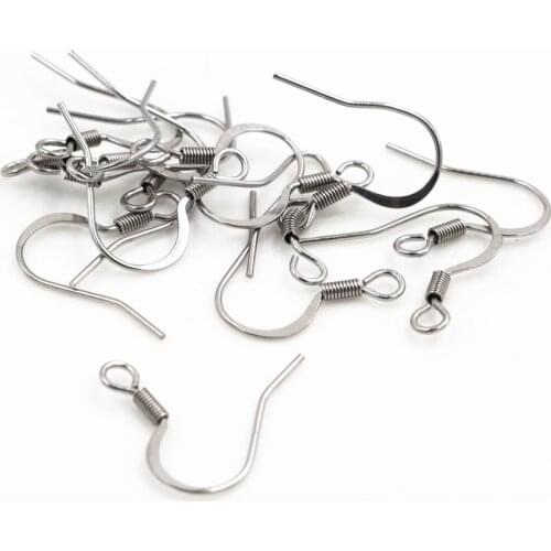 Never Fade) 100pcs/lot 20x16mm Stainless Steel DIY Earring Findings Clasps Hooks Jewelry Making Accessories Earwire -W4-50