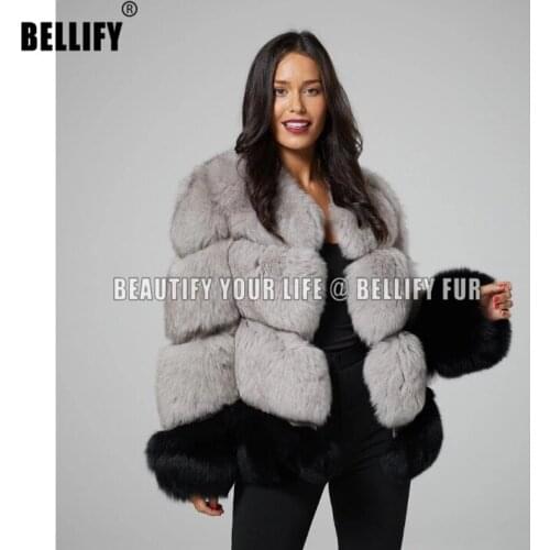 New Real Fox Fur Coat Women Winter Warm Stand Collar Nature Fox Fur Coats Overcoat Female Genuine Furs Jacket