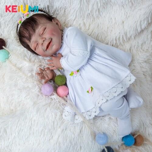 New Arrival KEIUMI Lovely 20 Inch New Reborn Baby Flower dress Toy Doll For Childrens Day Gift Birthday gift