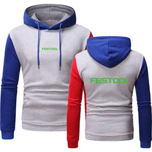 Festool Tools New Comfortable College Men Movement Hoodies Printing Spring Splicing Tops Popular Autumn Hooded Casual Clothing