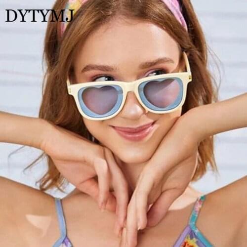 RBRARE Sexy Heart Sunglasses Women Square Sun Glasses for Women Holiday Sunglasses Women Pink Funny Mirror Lentes De Sol Mujer